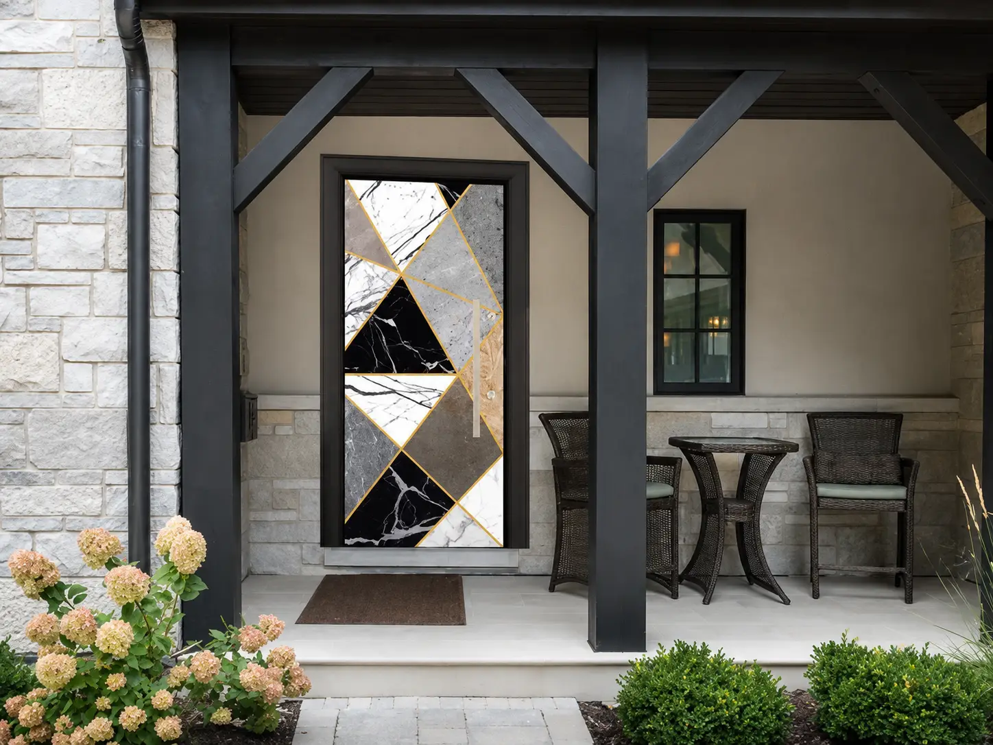 MD 09 dijital baskılı daire çelik kapısı Sarı Çelik Kapı