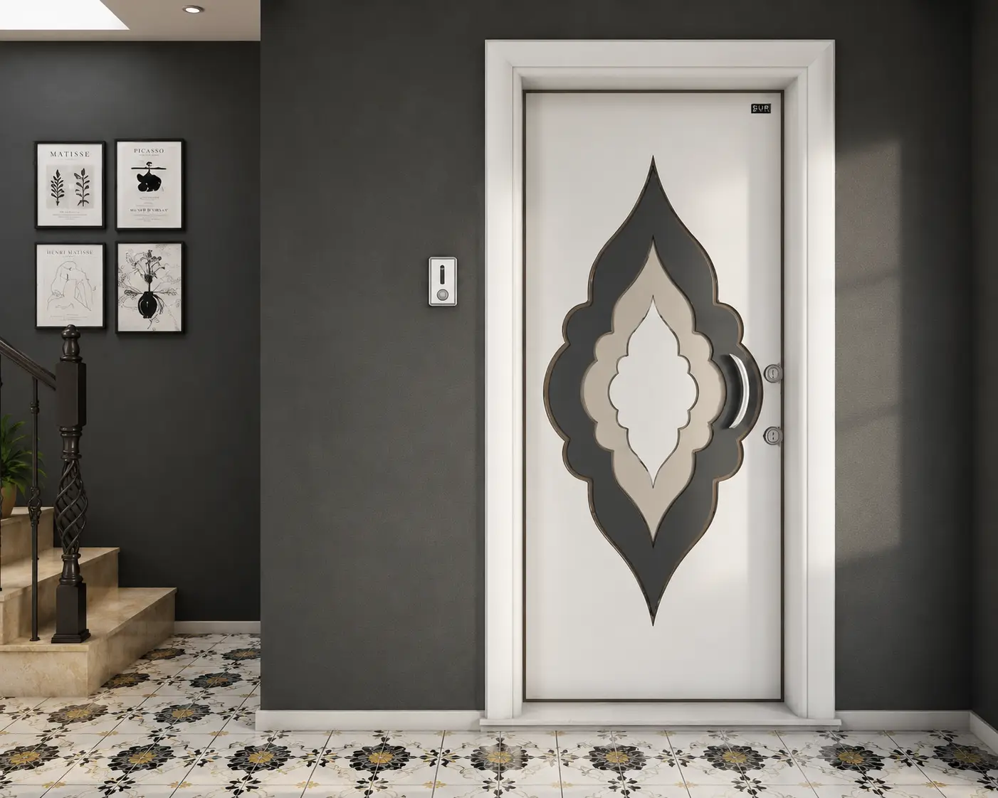 RUMİ daire çelik kapısı Sarı Çelik Kapı