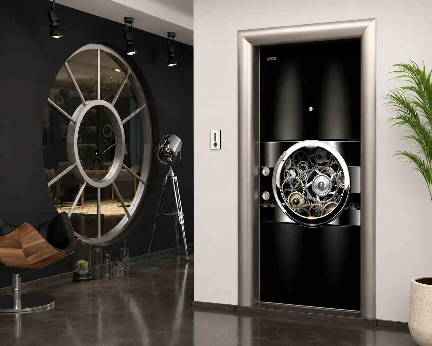 SD 03 dijital baskılı daire çelik kapısı Sarı Çelik Kapı