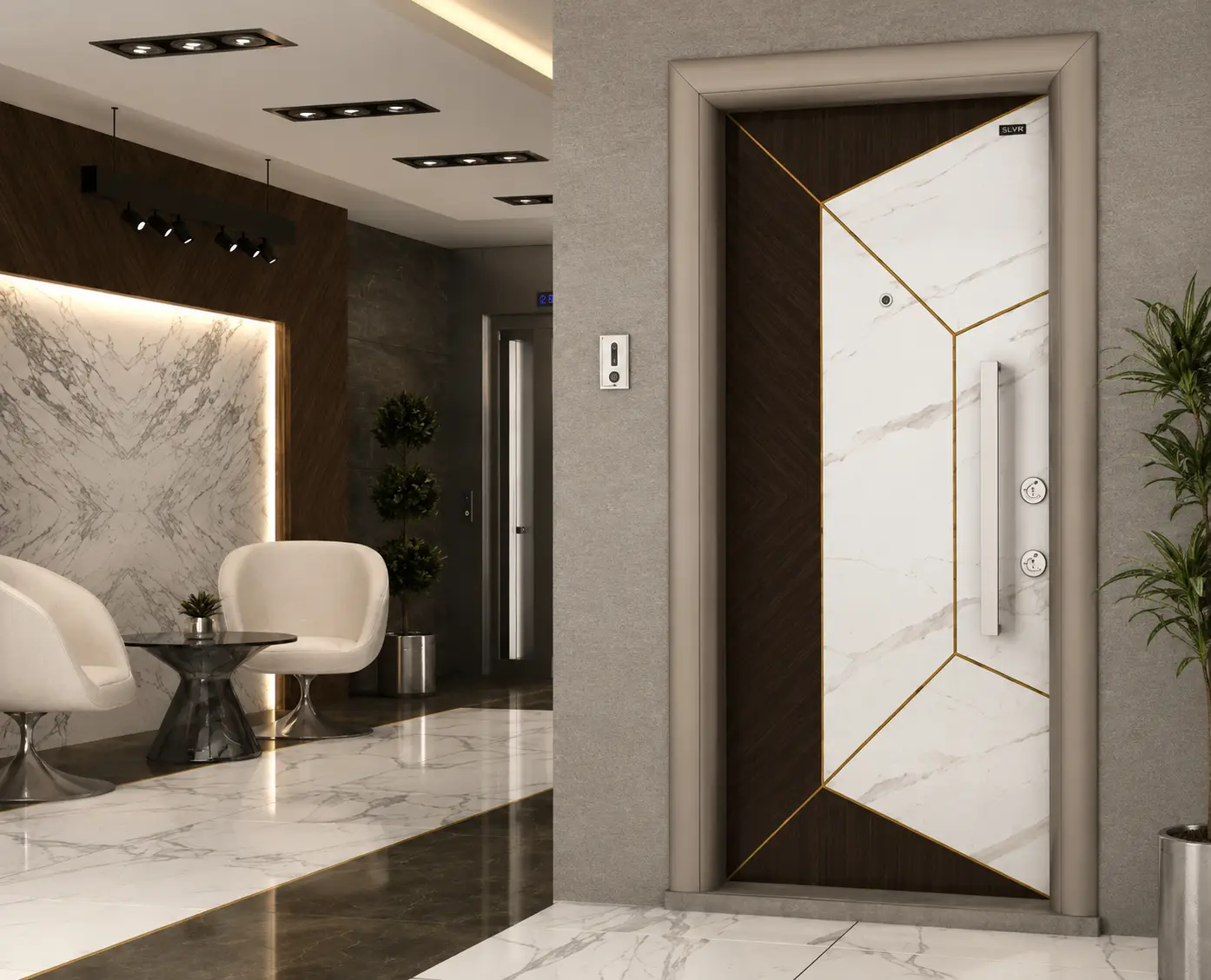 SD 10 dijital baskılı daire çelik kapısı Sarı Çelik Kapı