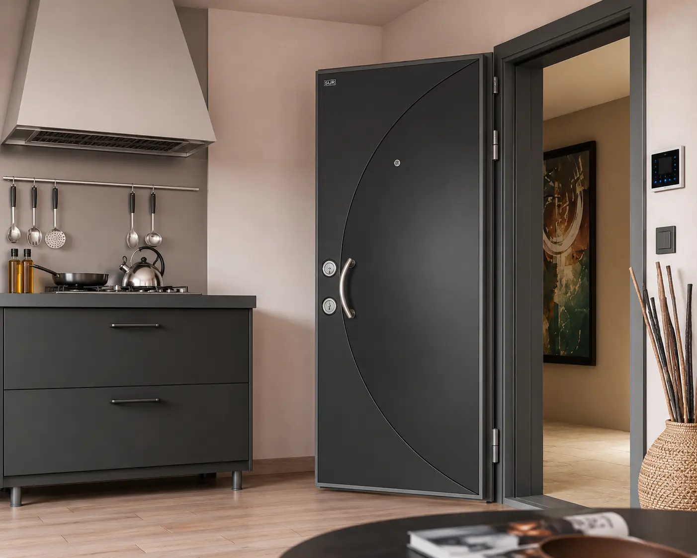 SMART daire çelik kapısı Sarı Çelik Kapı