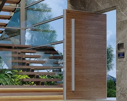 ALBERO — Patentli pivot villa kapısı, monoblok çelik konstrüksiyon