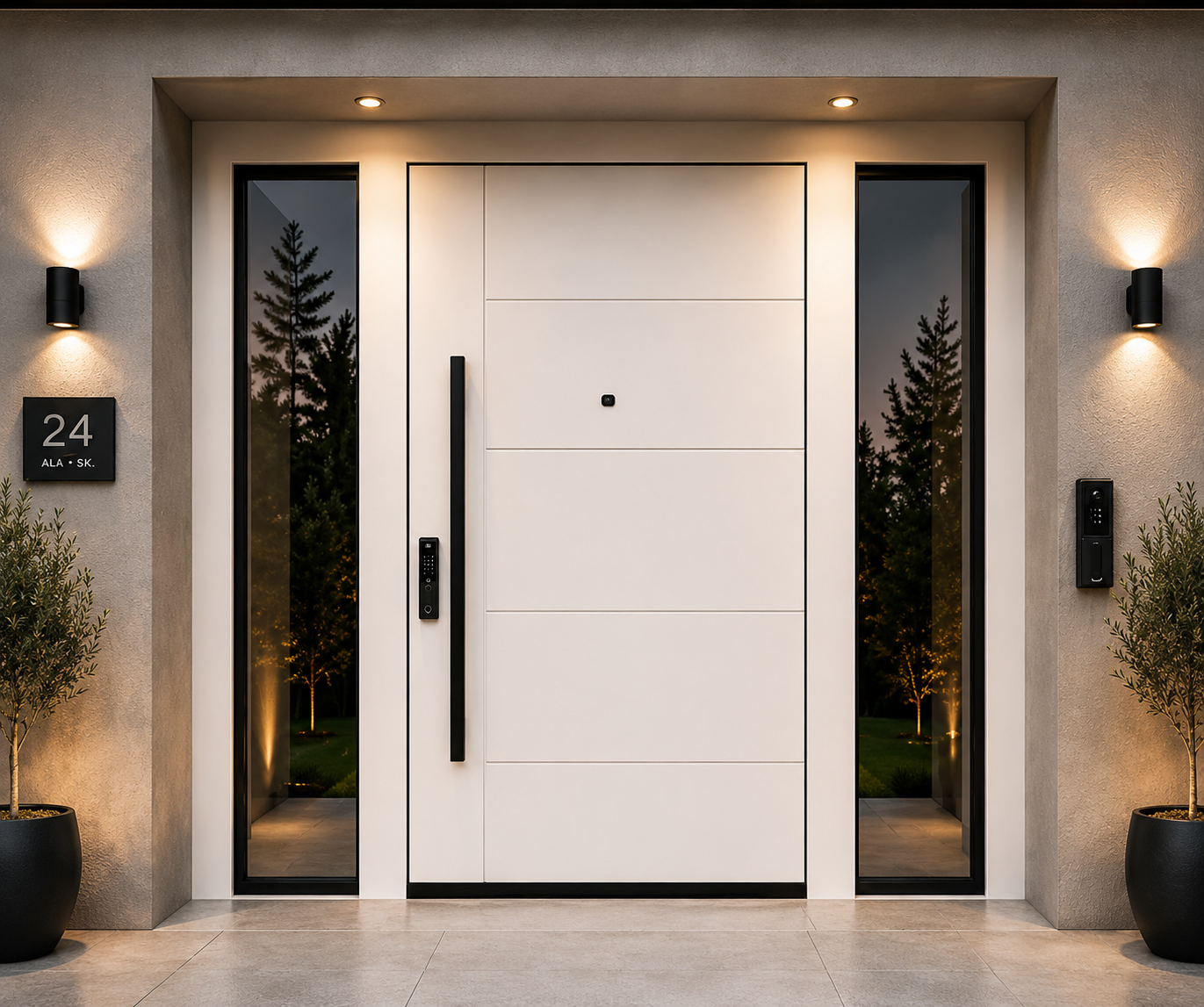 Sarı Çelik Kapı — Madran villa kapısı modeli