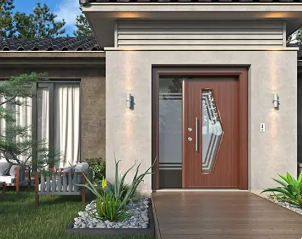 MADRAN — Kumlamalı ısıcam panelli premium villa kapısı